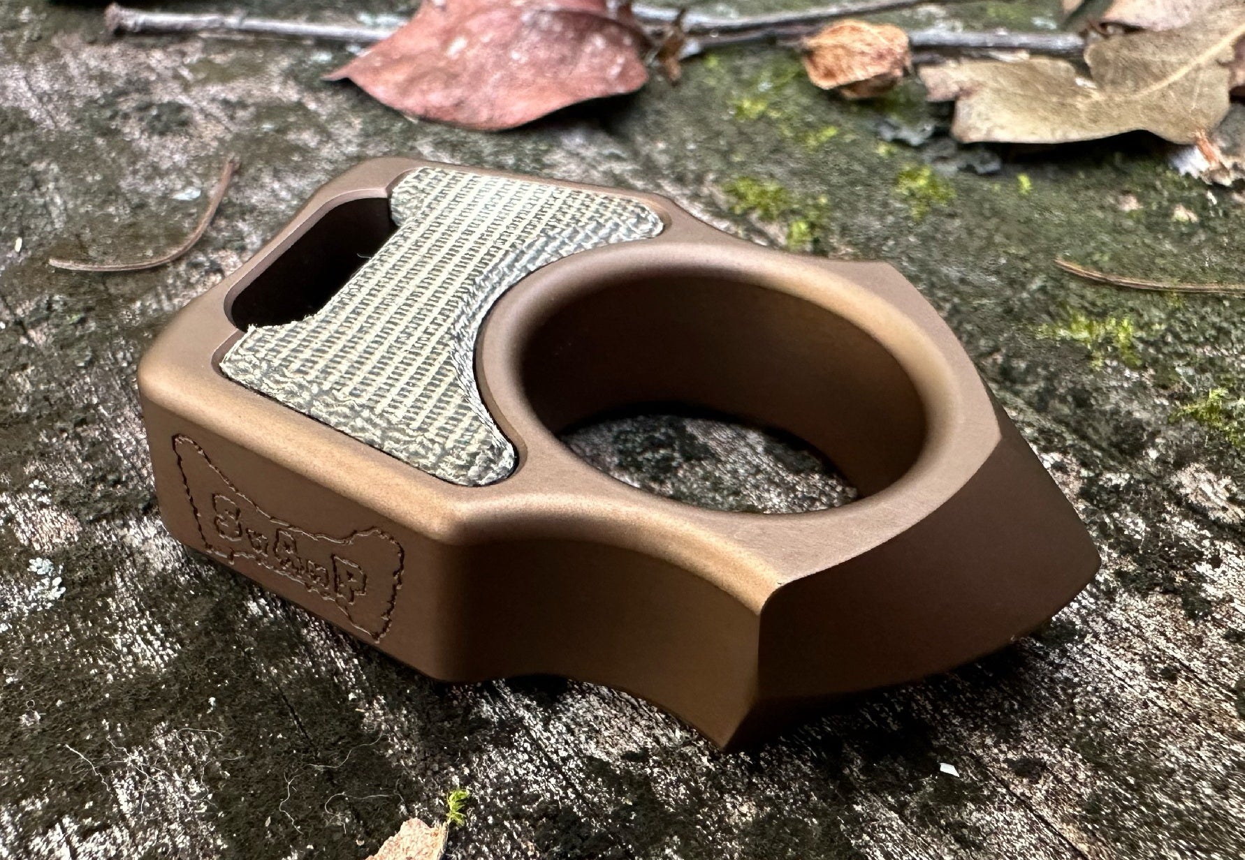 Personalized Aluminum Bronze Anodized Brass Knuckle Bottle Opener Swampy Shark 5
