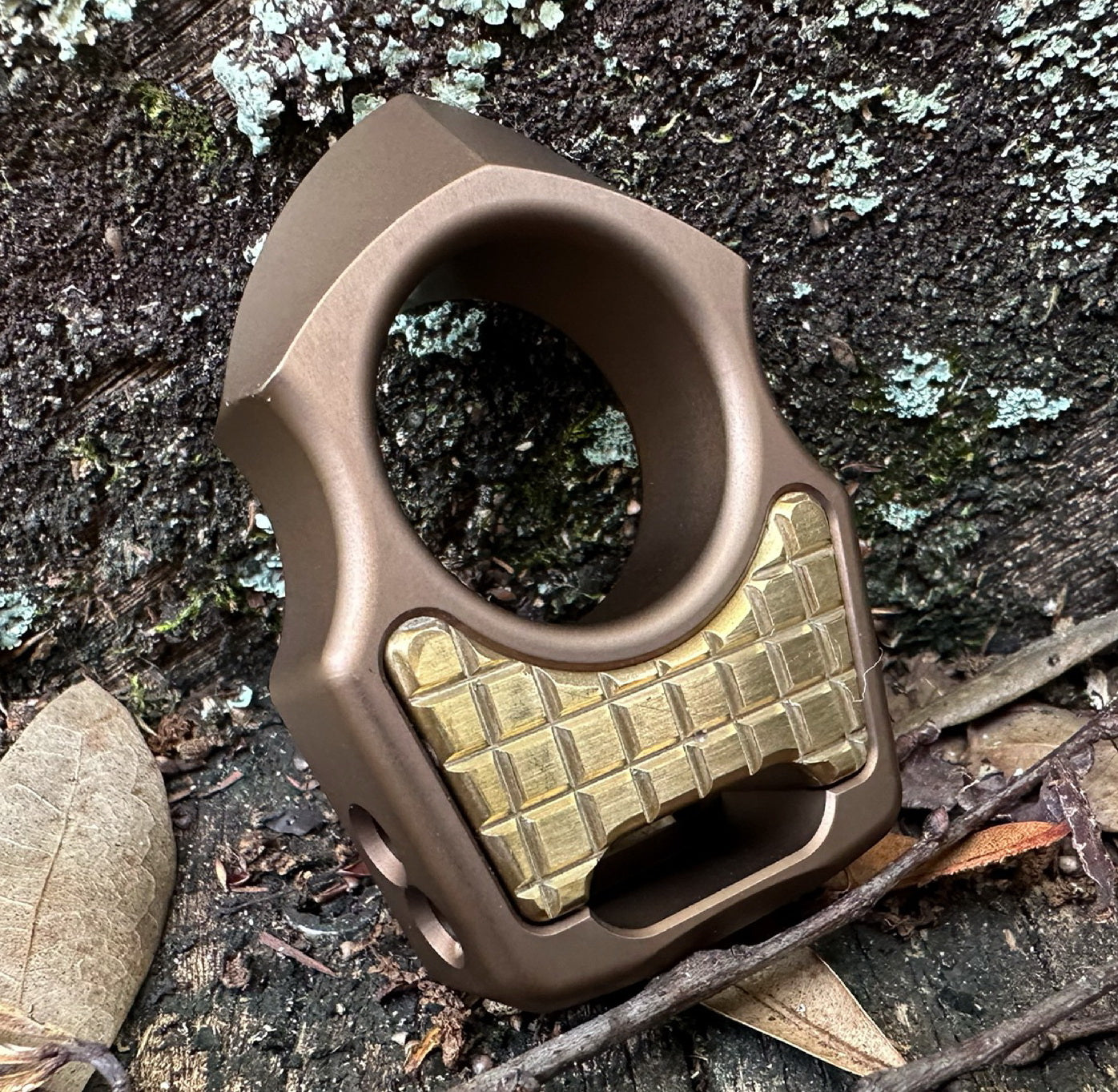 Personalized Aluminum Bronze Anodized Brass Knuckle Bottle Opener Swampy Shark 7