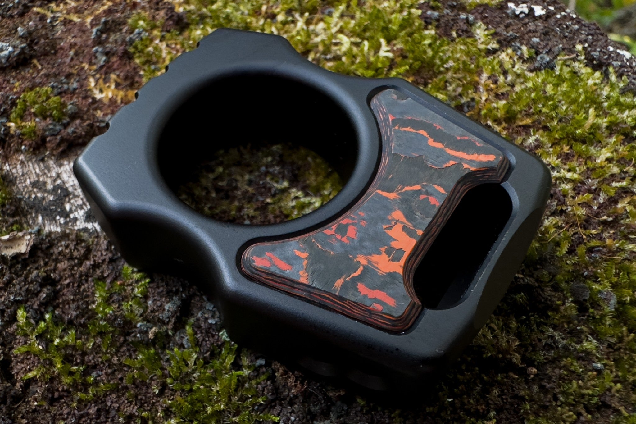 Mars Valley Fat Carbon Inlay for Customization Brass Knuckles EDC 2