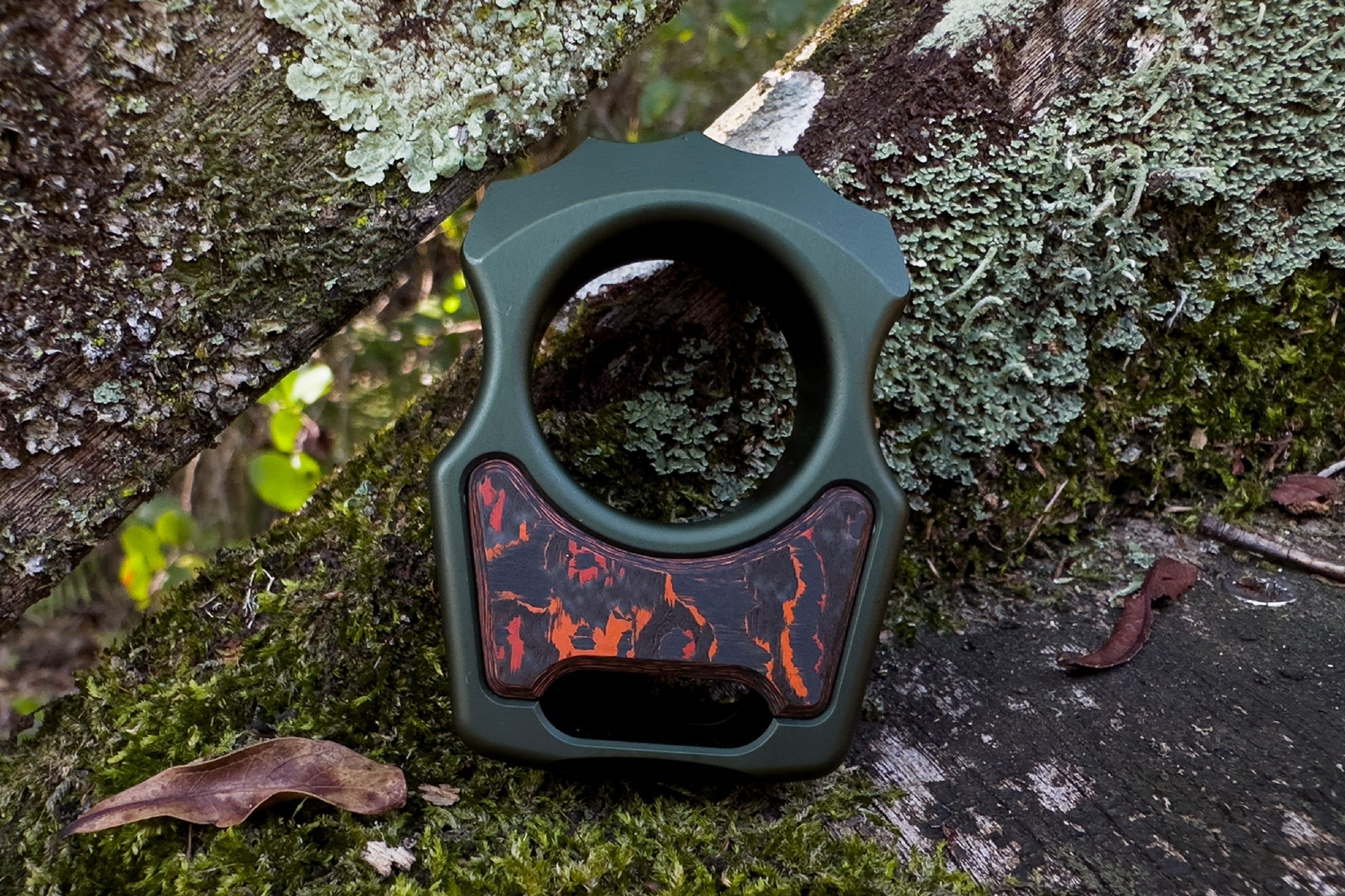 Mars Valley Fat Carbon Inlay for Customization Brass Knuckles EDC 7