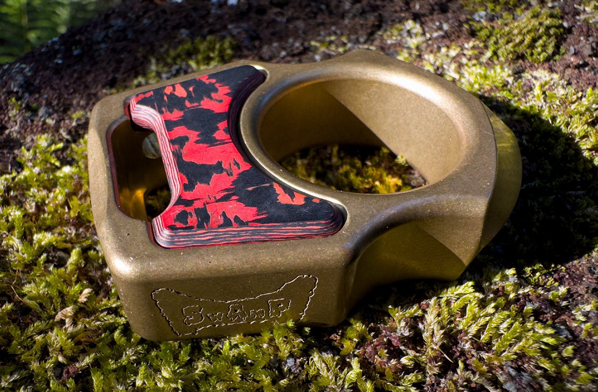 Lava Flow Fat Carbon Inlay for Personalization Knuckle Bottle Opener 3