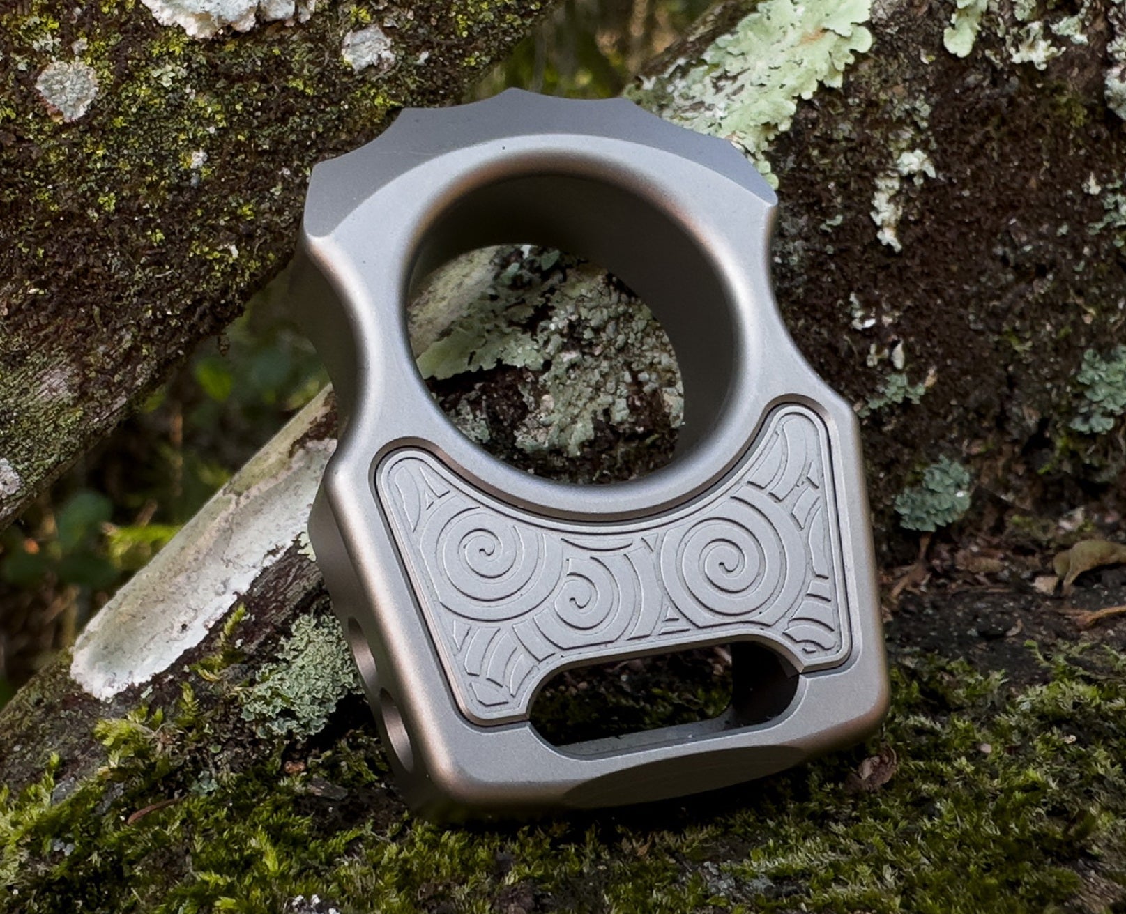 Titanium Inlay Japanese Pattern for Customization Knucks EDC 4